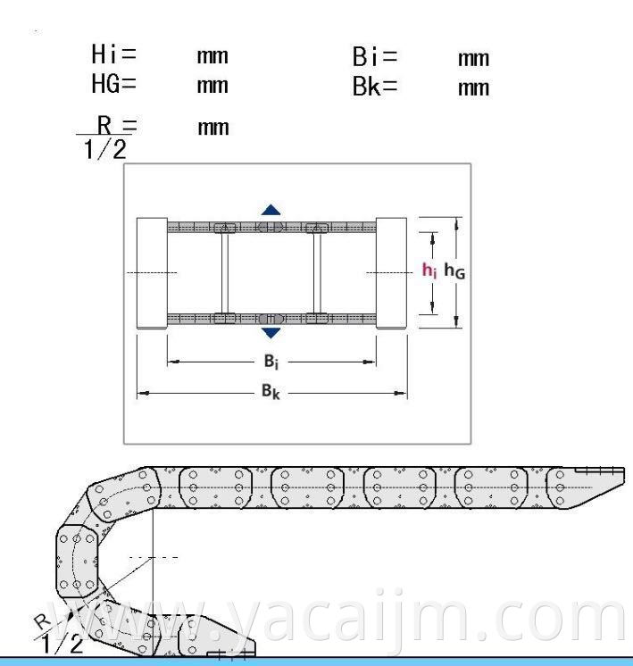 High quality steel cable drag chain steel cable chain cable channel